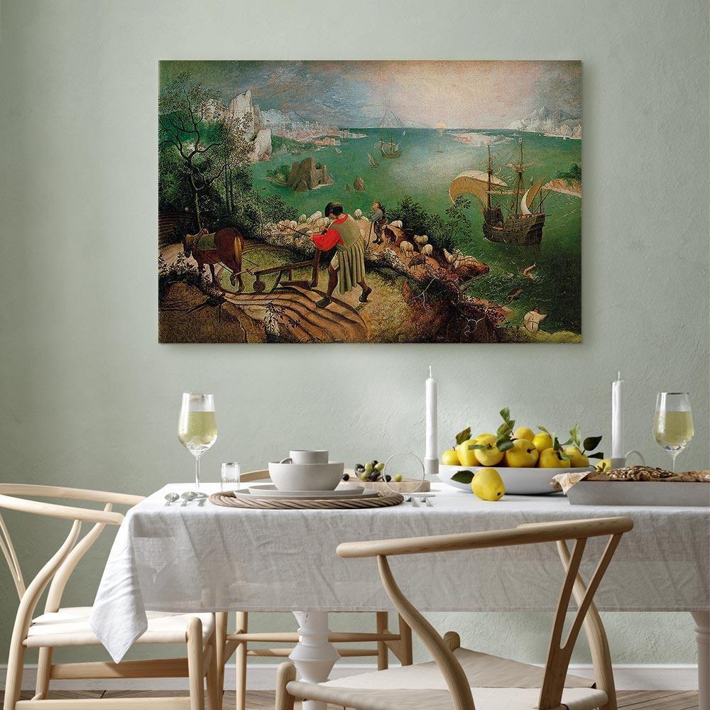 Obraz - Pieter Bruegel (starszy) – Pejzaż z upadkiem Ikara