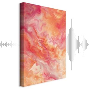 Obraz - Płomienne Barwy - dynamiczne kształty w kolorach ognia i różu