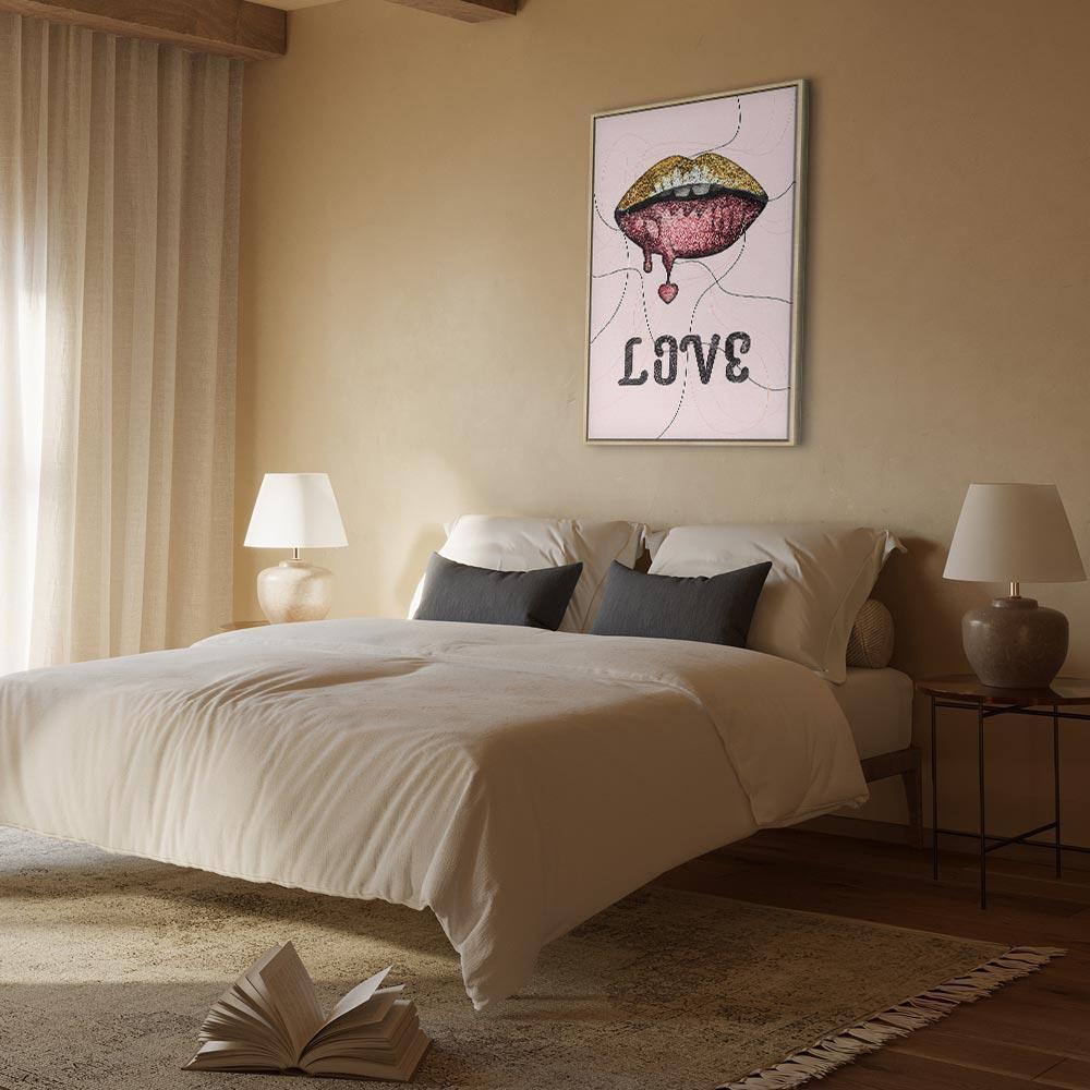 Obraz - Płynne usta (1-częściowy) pionowy