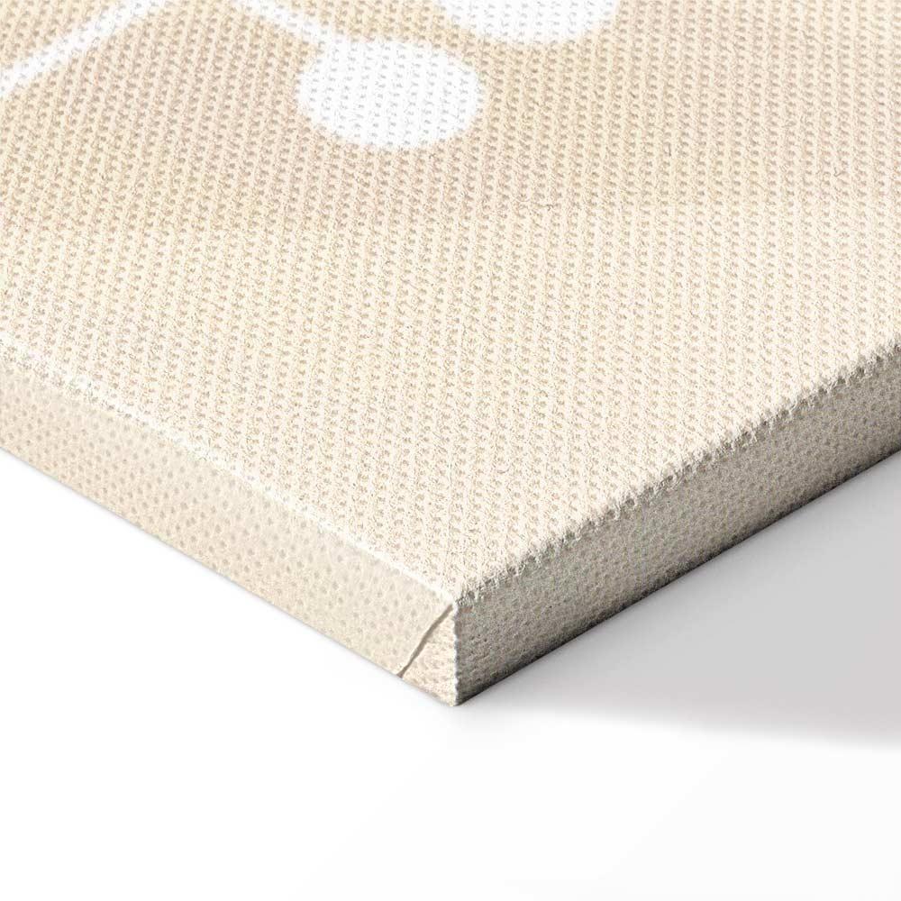 Obraz - Poranek na polanie - pastelowe różnorodne rośliny na beżowym tle