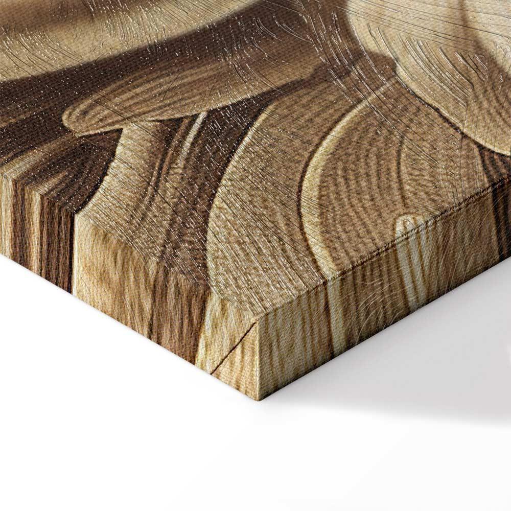 Obraz - Rzeźbione ornamenty barokowe bogata kompozycja w kolorach sepii