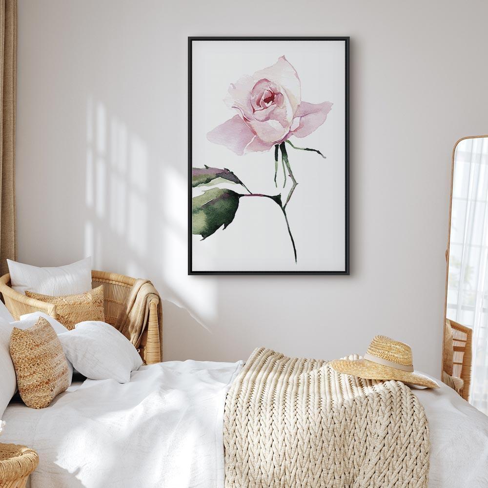Obraz - Samotna róża (1-częściowy) pionowy