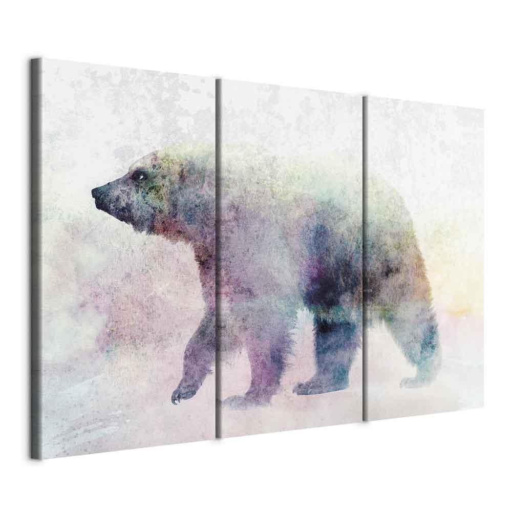 Obraz - Samotny niedźwiedź (3-częściowy)