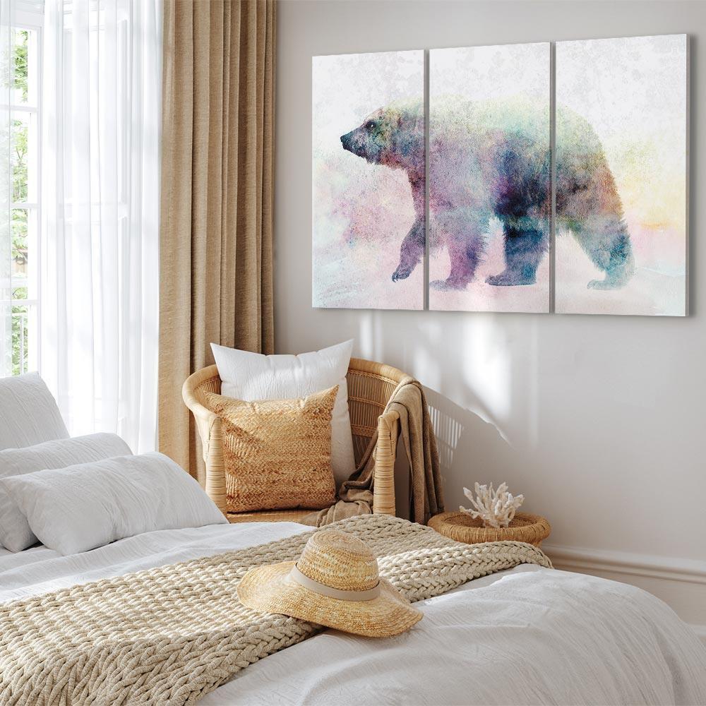 Obraz - Samotny niedźwiedź (3-częściowy)