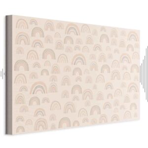 Obraz - Sierpniowe niebo - różnej wielkości tęcze w spokojnych kolorach