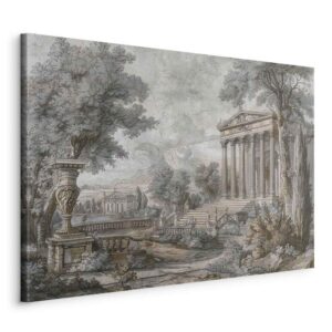 Obraz - Świątynia na wzgórzu - grecka architektura w stonowanej kolorystyce