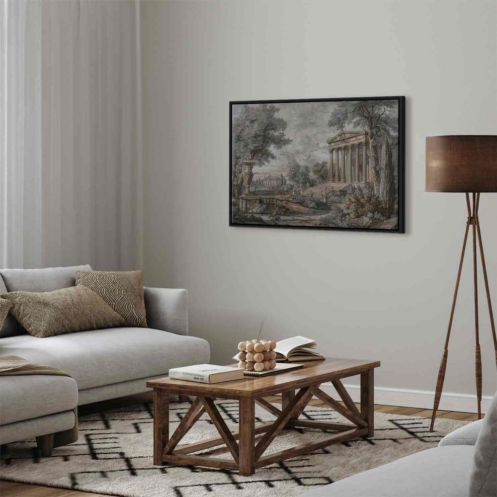 Obraz - Świątynia na wzgórzu - grecka architektura w stonowanej kolorystyce