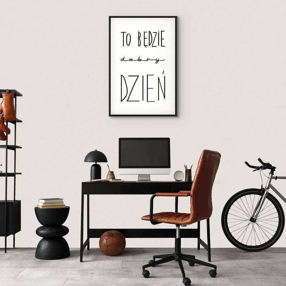 Obraz - Sztuka słów (1-częściowy) - inspirujący czarny napis na białym tle