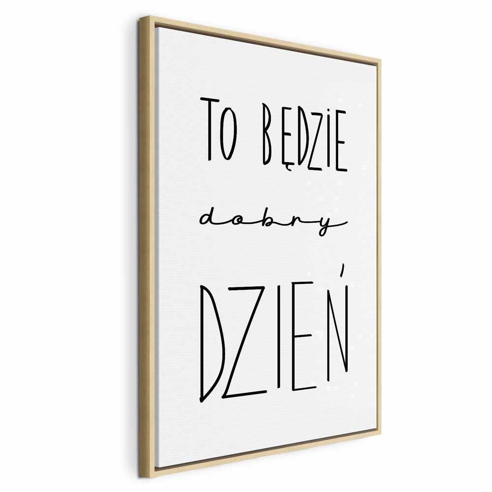 Obraz - Sztuka słów (1-częściowy) - inspirujący czarny napis na białym tle