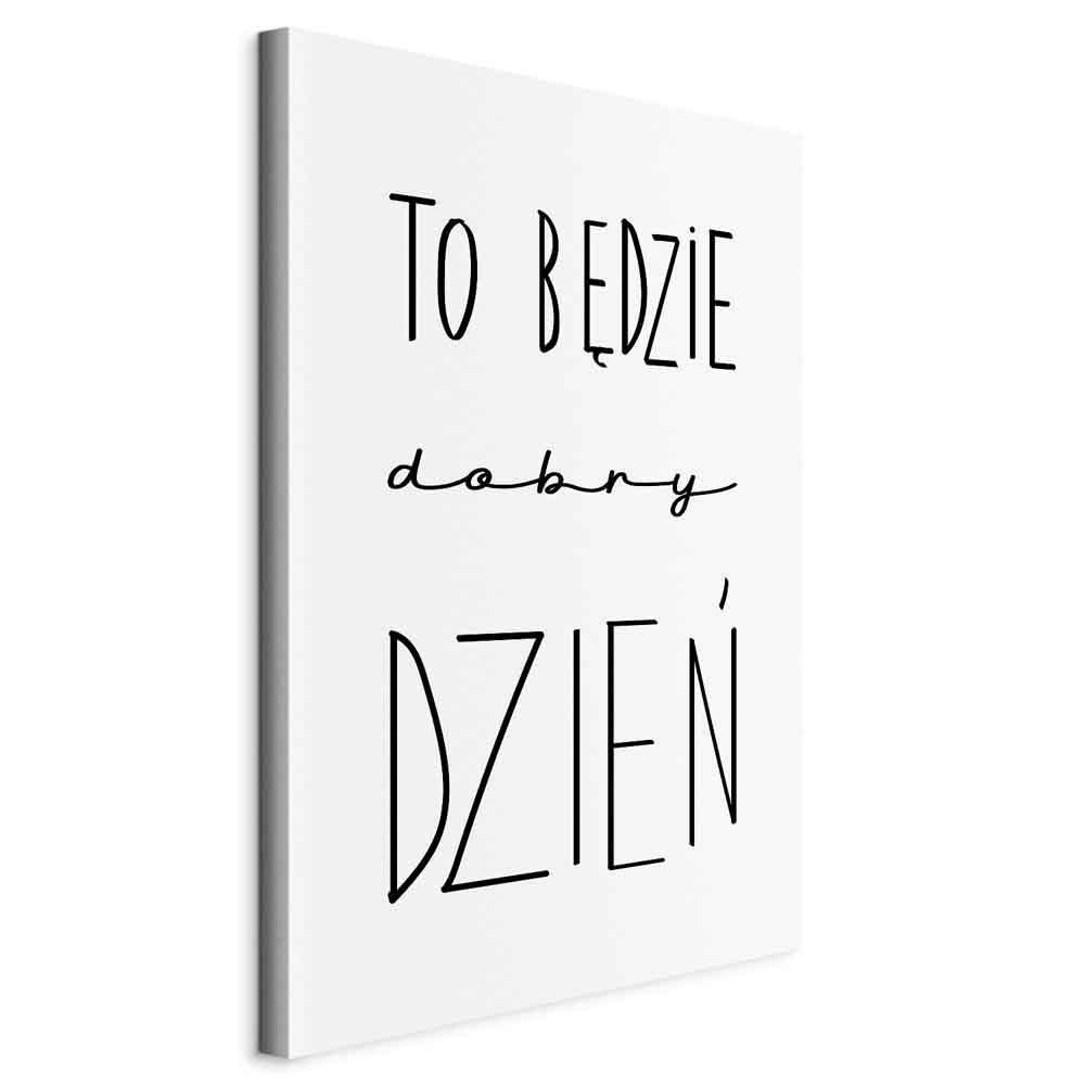 Obraz - Sztuka słów (1-częściowy) - inspirujący czarny napis na białym tle