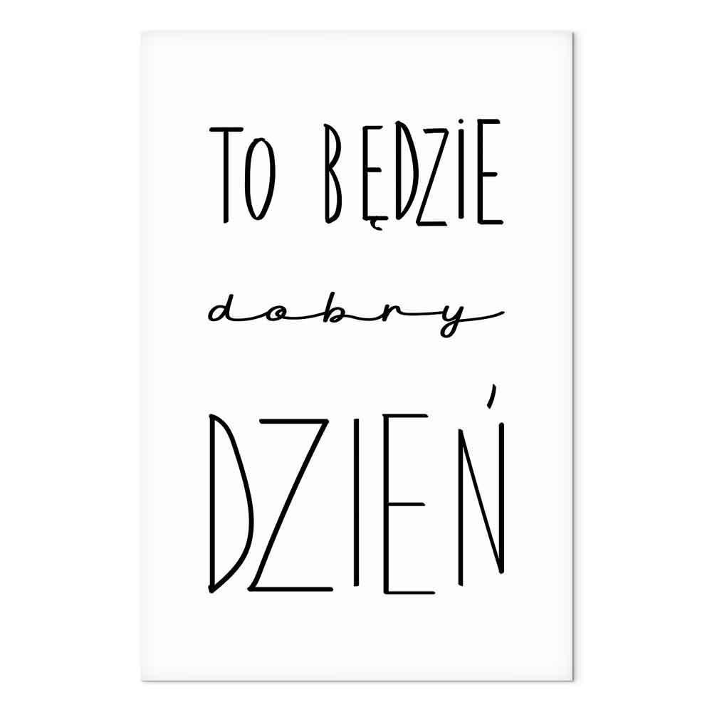 Obraz - Sztuka słów (1-częściowy) - inspirujący czarny napis na białym tle