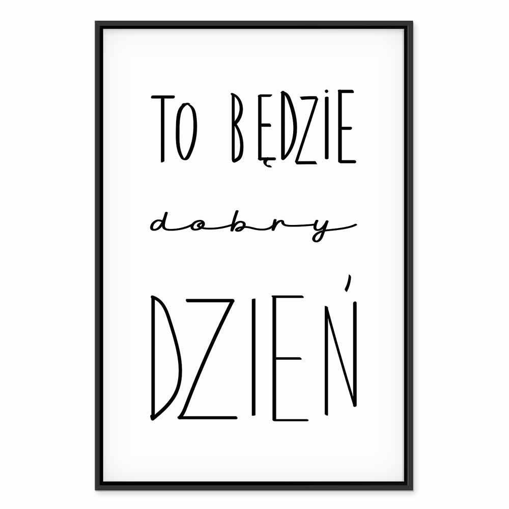 Obraz - Sztuka słów (1-częściowy) - inspirujący czarny napis na białym tle