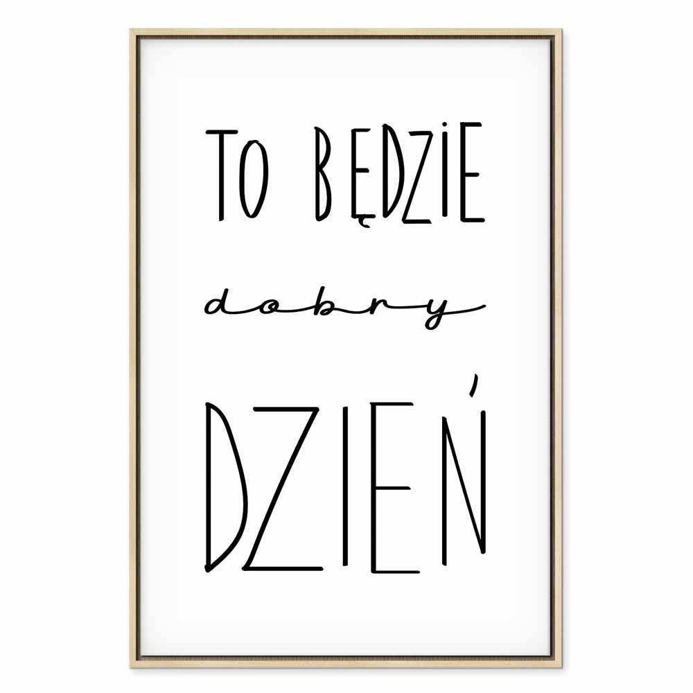 Obraz - Sztuka słów (1-częściowy) - inspirujący czarny napis na białym tle