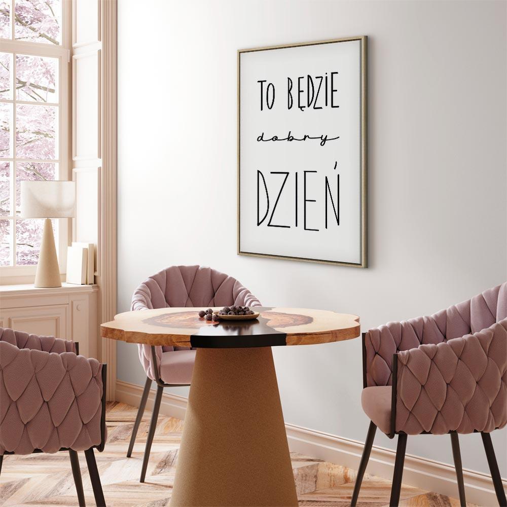 Obraz - Sztuka słów (1-częściowy) - inspirujący czarny napis na białym tle