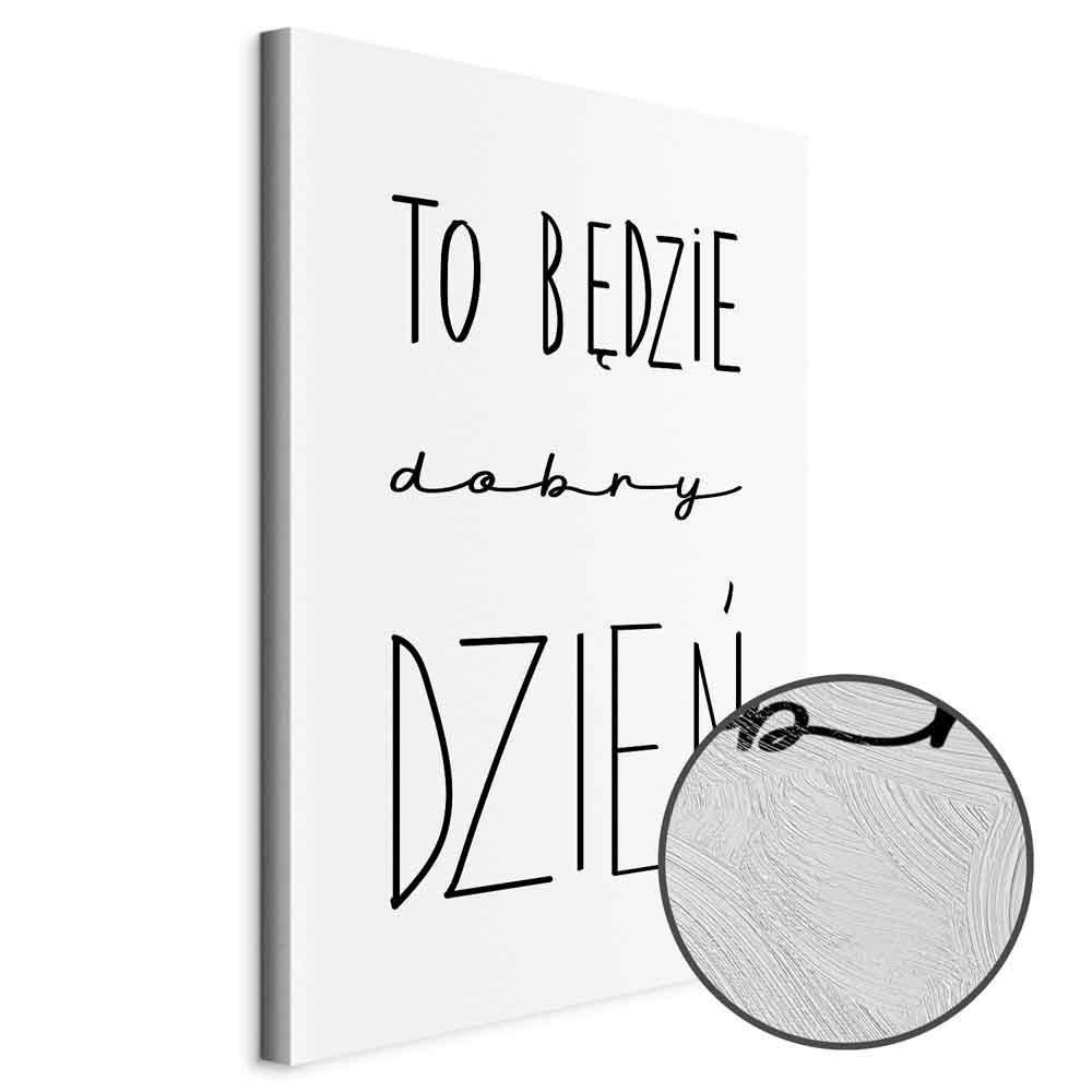 Obraz - Sztuka słów (1-częściowy) - inspirujący czarny napis na białym tle