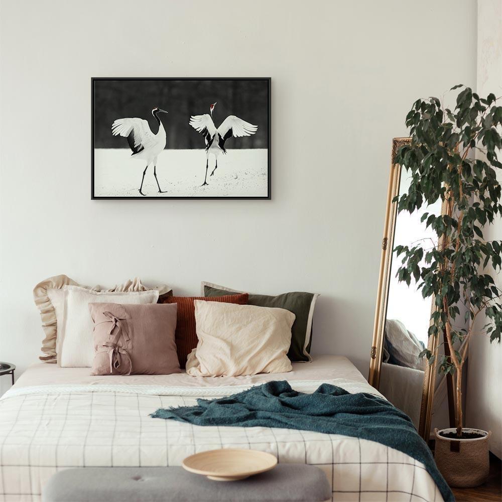 Obraz - Tańczące żurawie (1-częściowy) szeroki