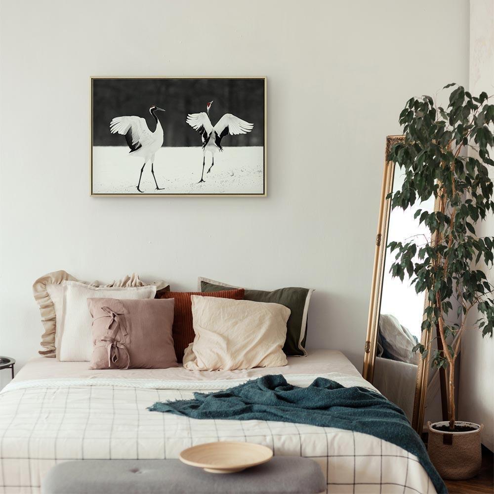 Obraz - Tańczące żurawie (1-częściowy) szeroki