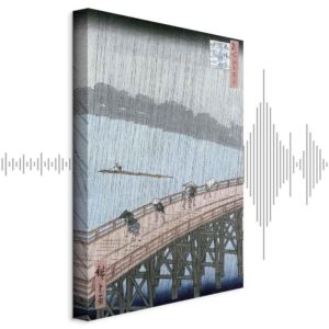 Obraz - Utagawa Hiroshige – Nagły deszcz nad mostem Shin-Ohashi i Atake