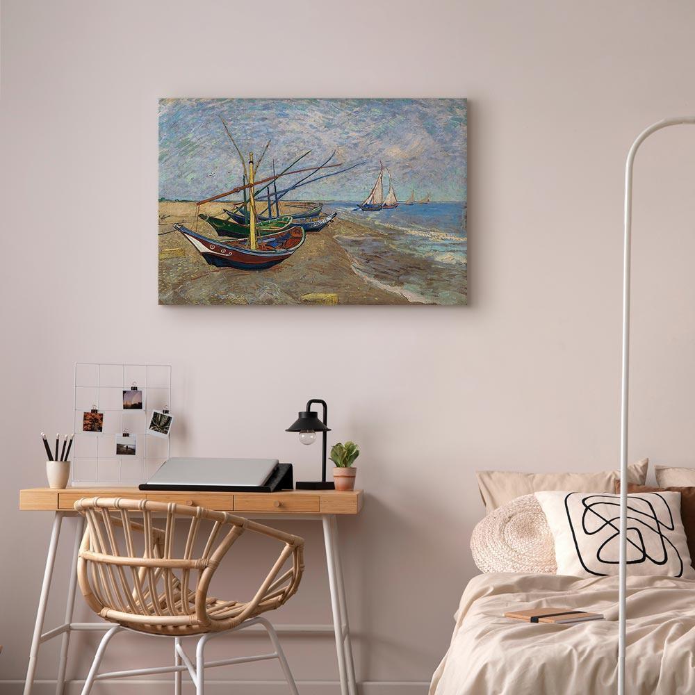 Obraz - Vincent van Gogh – Łodzie rybackie na plaży