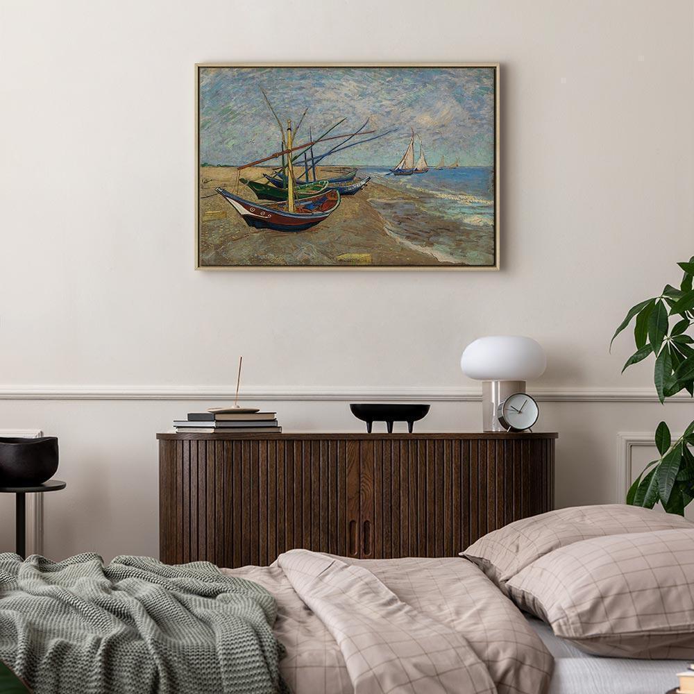 Obraz - Vincent van Gogh – Łodzie rybackie na plaży