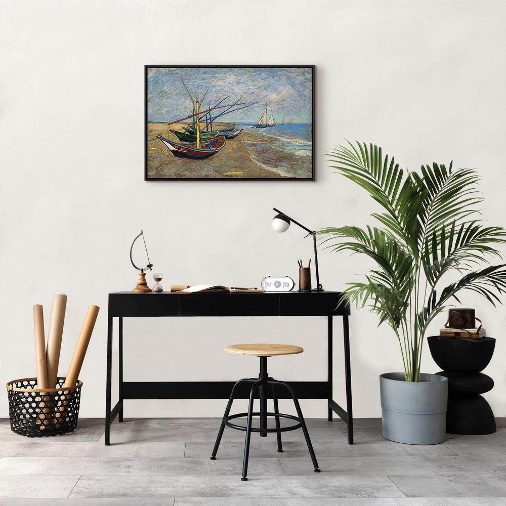 Obraz - Vincent van Gogh – Łodzie rybackie na plaży