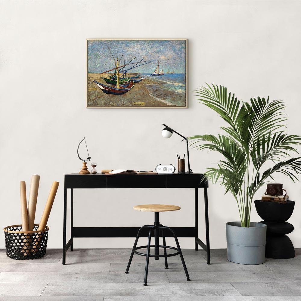 Obraz - Vincent van Gogh – Łodzie rybackie na plaży