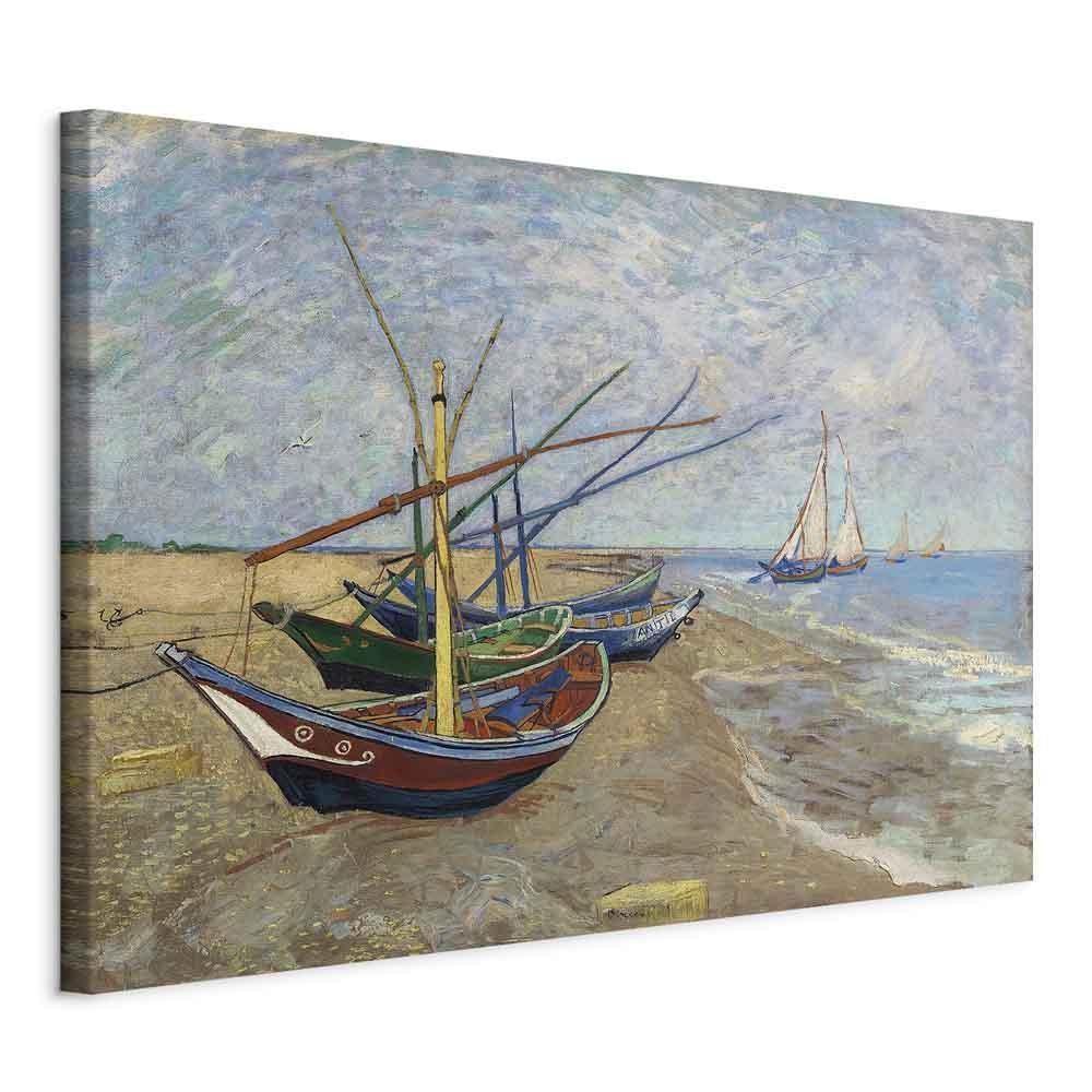 Obraz - Vincent van Gogh – Łodzie rybackie na plaży