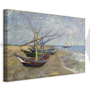 Obraz - Vincent van Gogh – Łodzie rybackie na plaży