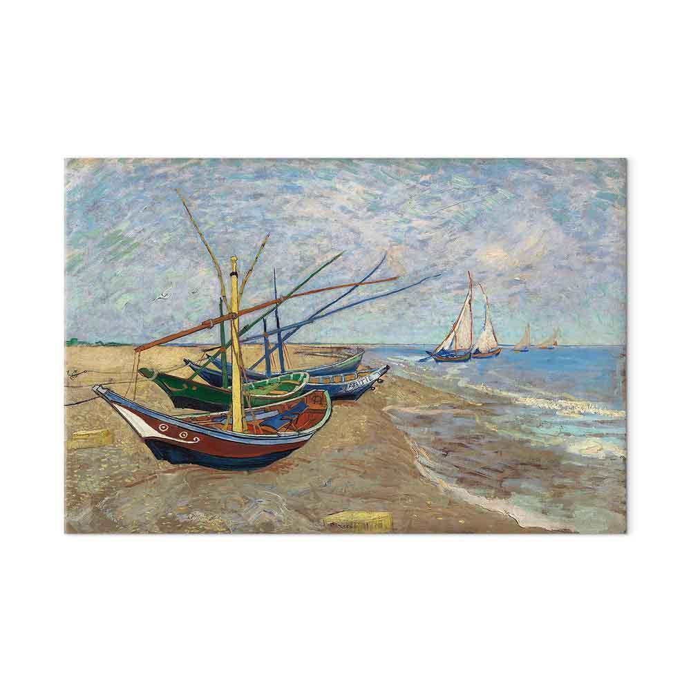 Obraz - Vincent van Gogh – Łodzie rybackie na plaży