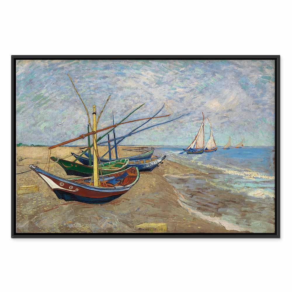 Obraz - Vincent van Gogh – Łodzie rybackie na plaży