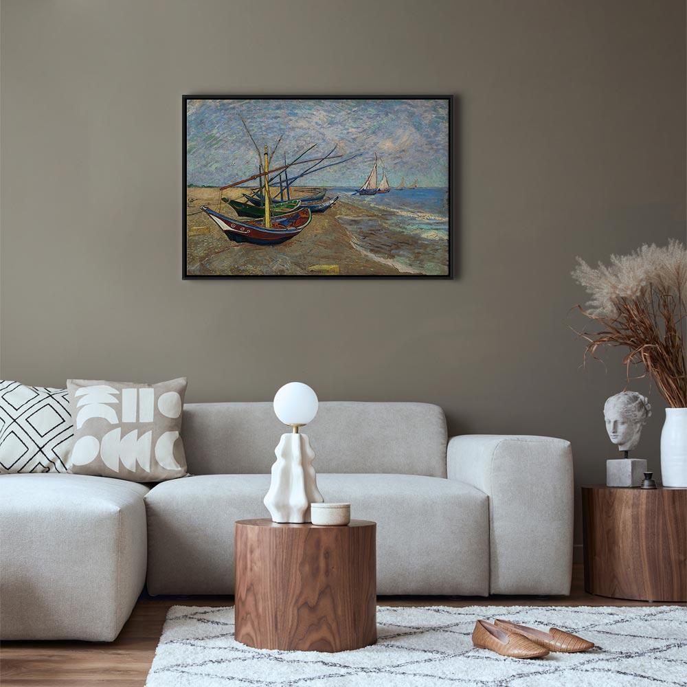 Obraz - Vincent van Gogh – Łodzie rybackie na plaży