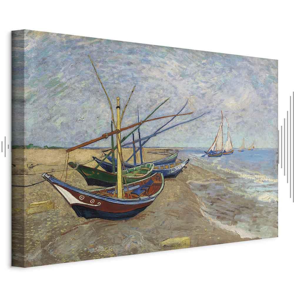 Obraz - Vincent van Gogh – Łodzie rybackie na plaży