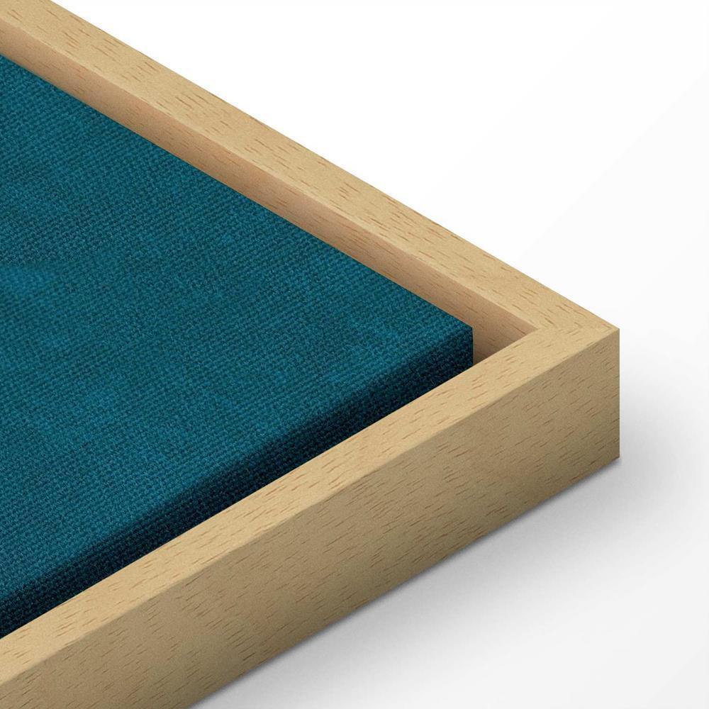 Obraz - Wieczór nad stawem - grupa żurawi narysowana suchą pastelą, na ciemno-turkusowym tle