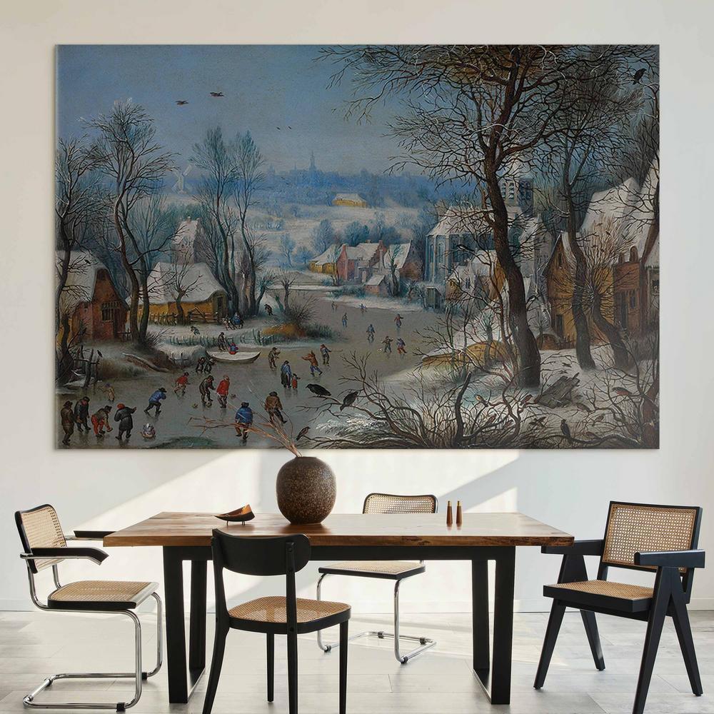 Obraz XXL - Pieter Brueghel (młodszy) – Zabawy zimowe