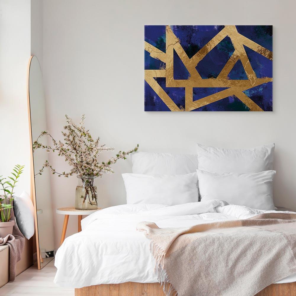 Obraz - Złota geometria (1-częściowy) szeroki