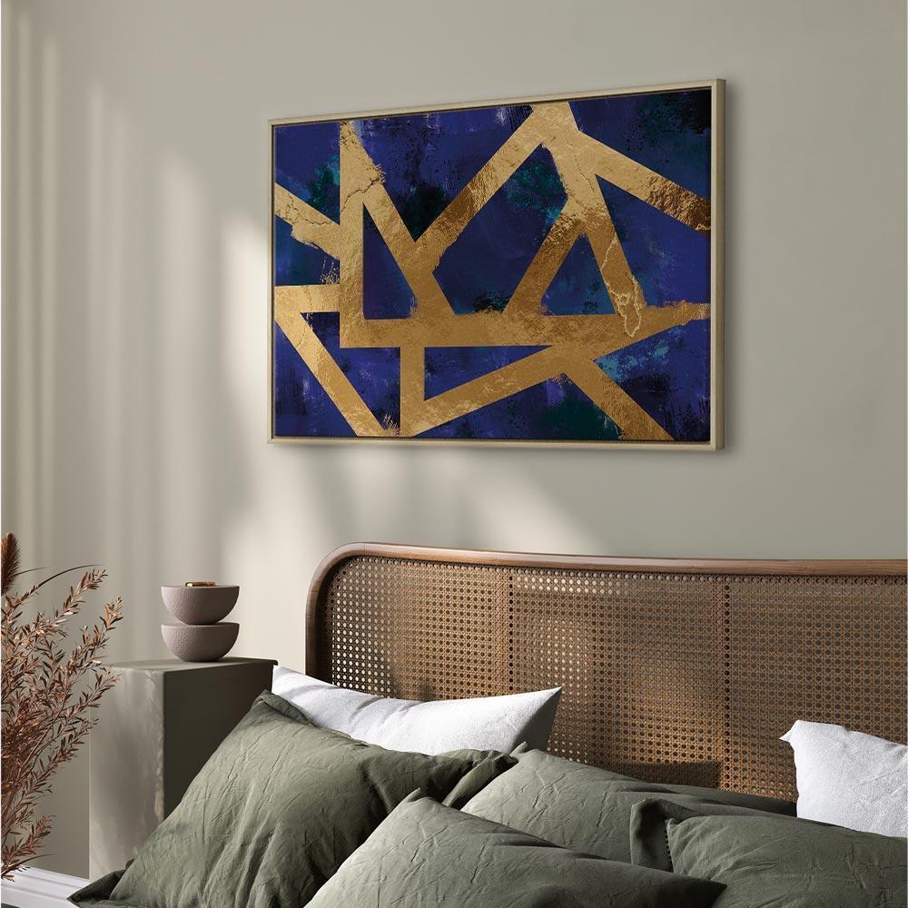 Obraz - Złota geometria (1-częściowy) szeroki