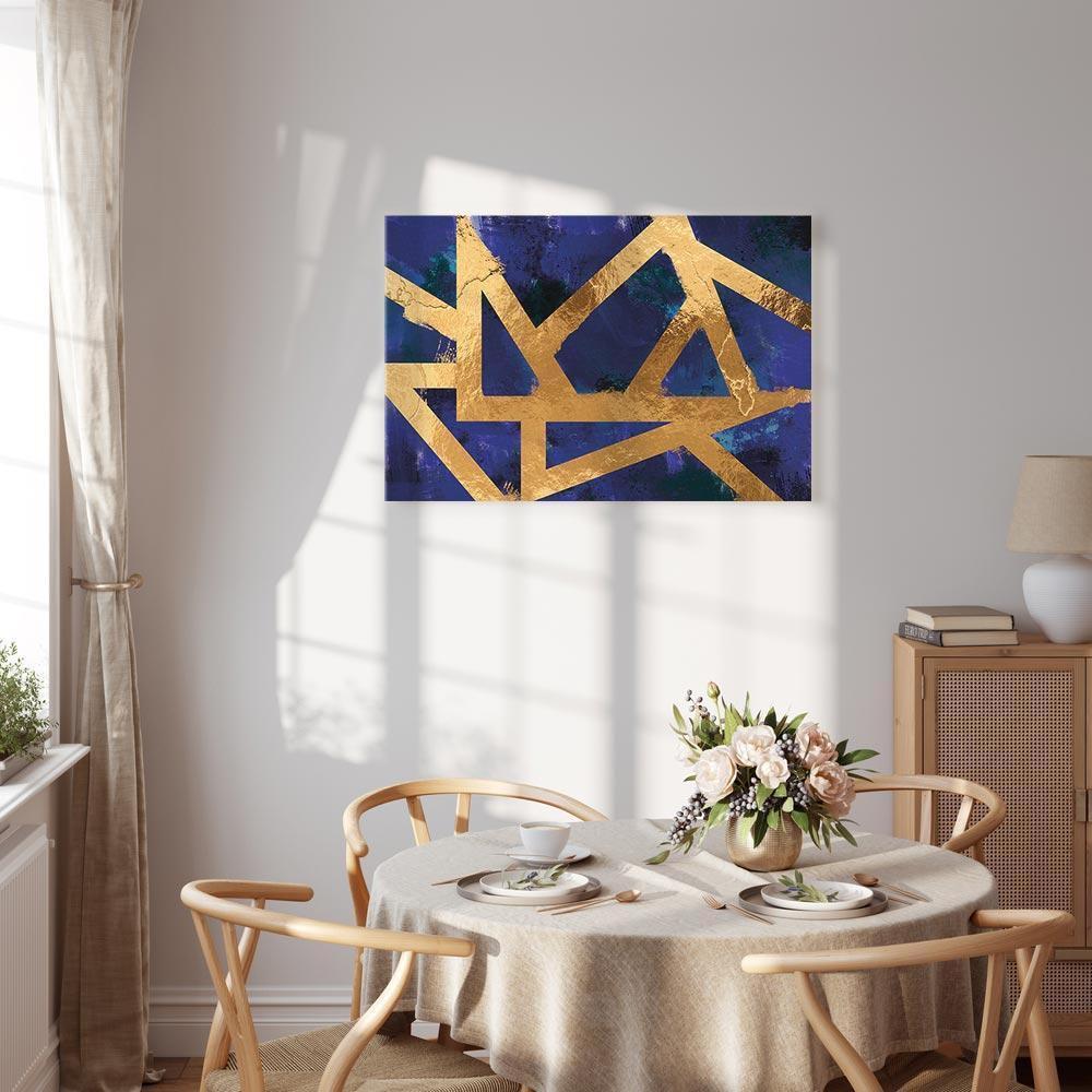 Obraz - Złota geometria (1-częściowy) szeroki