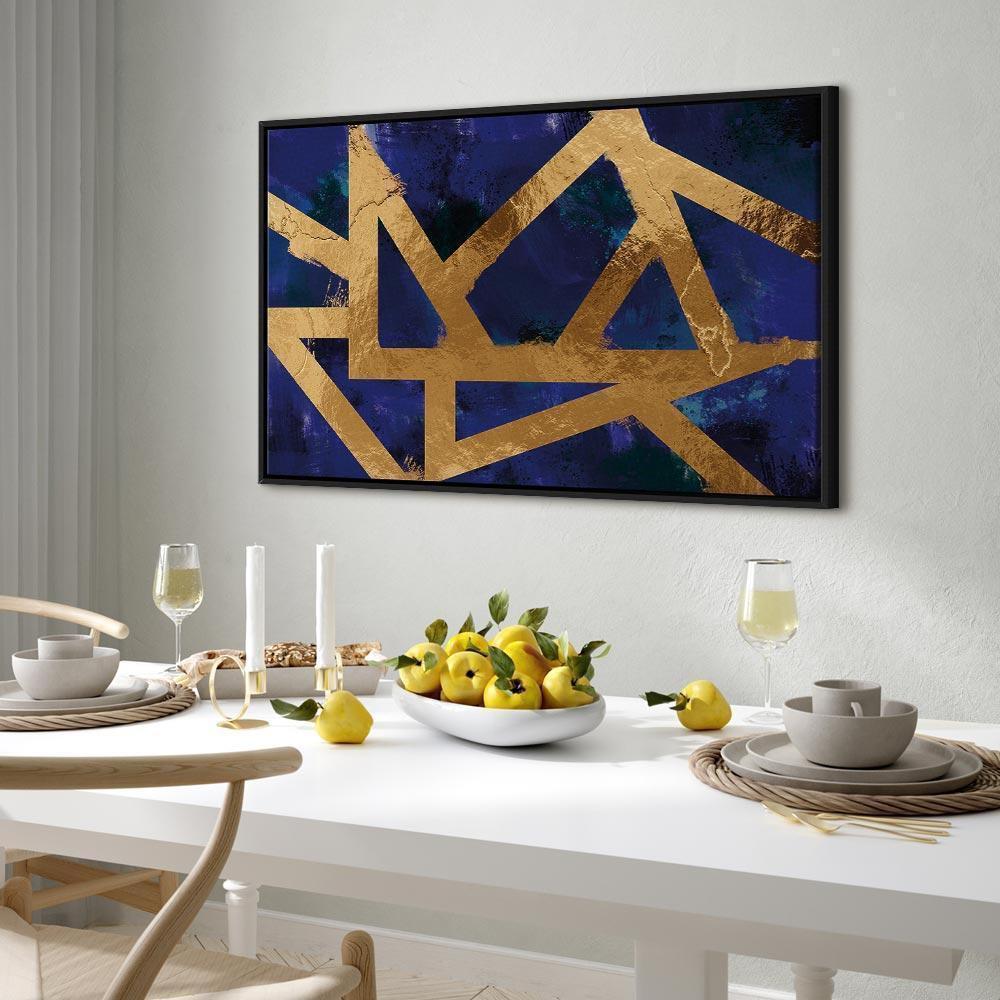 Obraz - Złota geometria (1-częściowy) szeroki