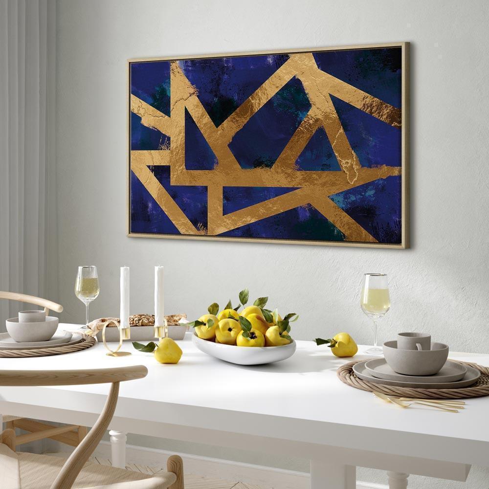 Obraz - Złota geometria (1-częściowy) szeroki