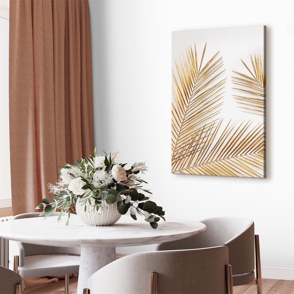 Obraz - Złote palmy (1-częściowy) pionowy