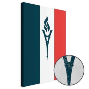 Obraz - Znicz na tle flagi Francji
