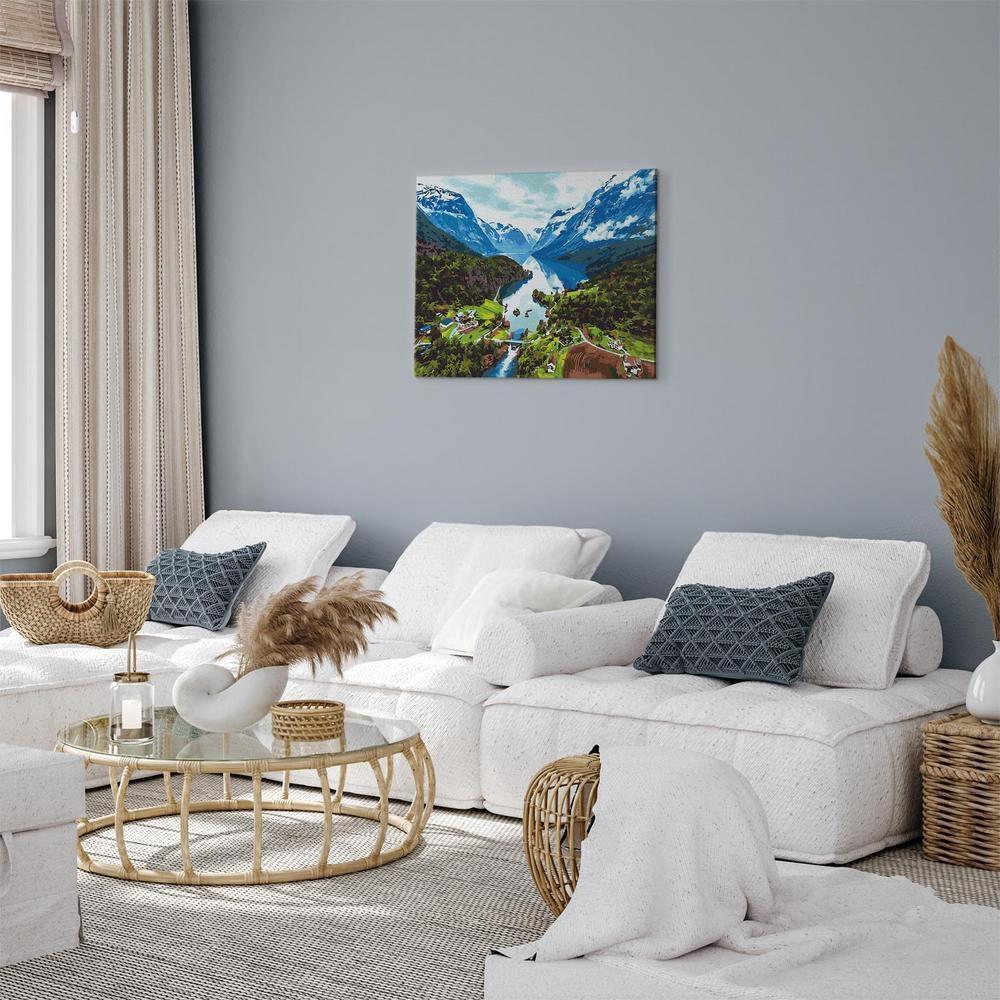 Obraz do samodzielnego malowania - Alpejska dolina