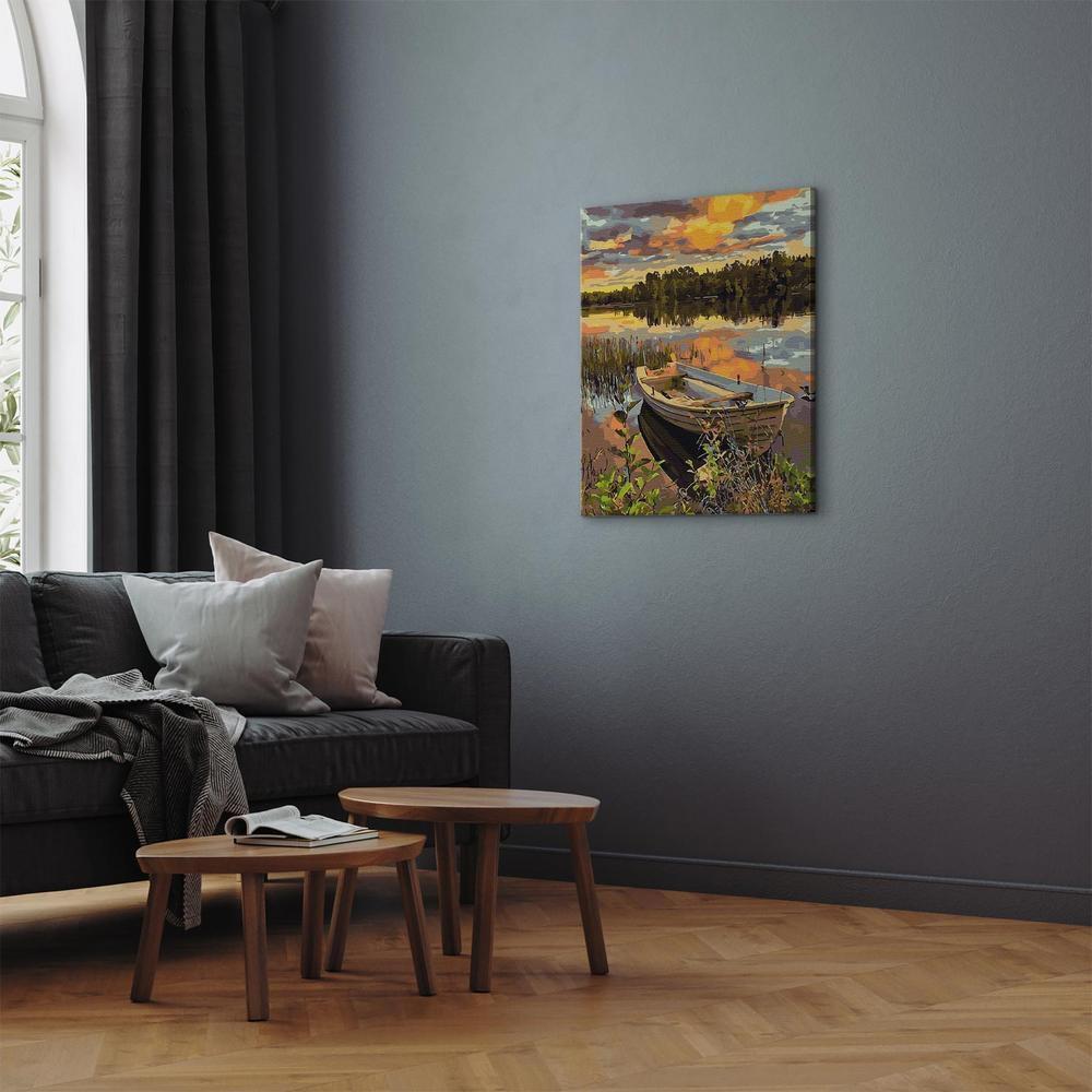 Obraz do samodzielnego malowania - Czekająca łódź