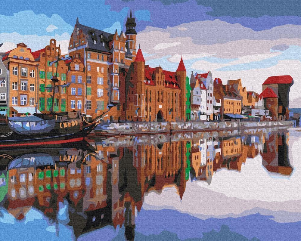 Obraz do samodzielnego malowania - Długie Pobrzeże w Gdańsku