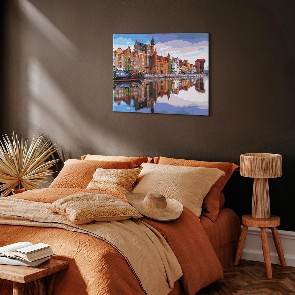 Obraz do samodzielnego malowania - Długie Pobrzeże w Gdańsku