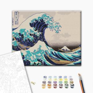Obraz do samodzielnego malowania - Hokusai Katsushika – Wielka fala w Kanagawie