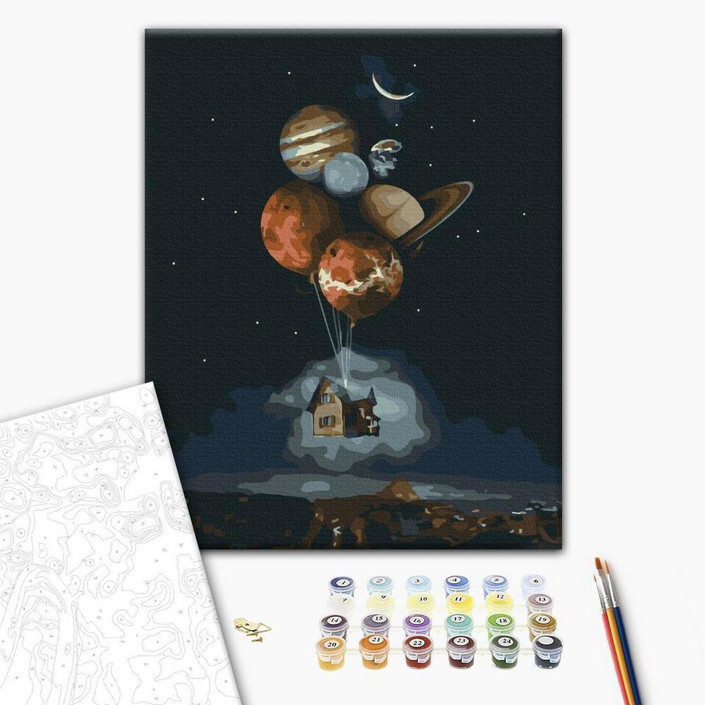 Obraz do samodzielnego malowania - Kosmiczny dom