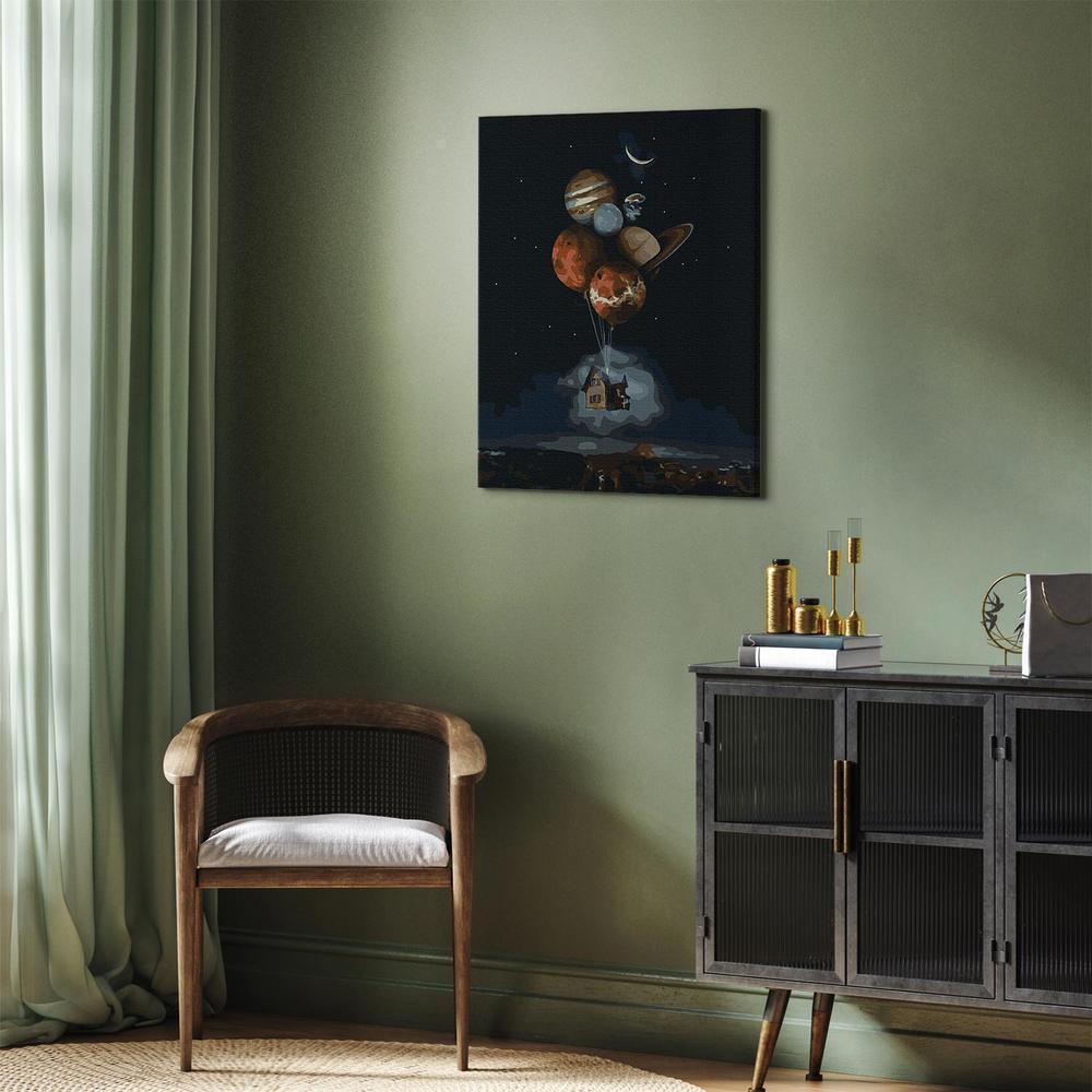 Obraz do samodzielnego malowania - Kosmiczny dom
