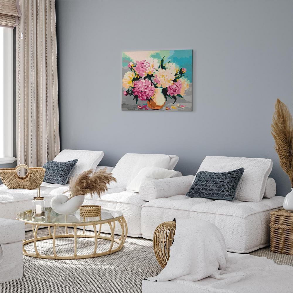 Obraz do samodzielnego malowania - Kwiaty w wazonie