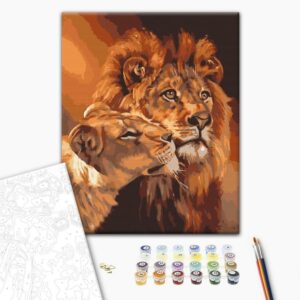 Obraz do samodzielnego malowania - Lwia miłość